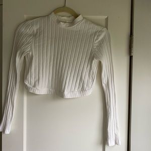 Backless long sleeve crop top